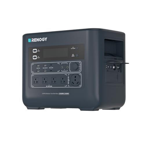 Renogy Portable Power Station, 2048Wh 2400W Solar Generator RV Home Backup