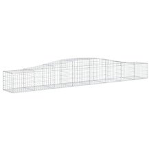 Arched Gabion Baskets 2 pcs Galvanized Iron for Outdoor Plants White Black