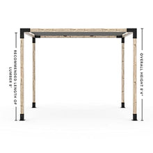 TOJAGRID Pergola Kit with Shade Sail for 4x4 Wood Posts 10x12 Black