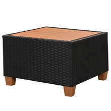 HGFDVCMR 4-Piece Patio Furniture Set, Black PE Rattan Outdoor Sofa