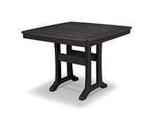 POLYWOOD® Nautical Trestle 37" Dining Table in Black