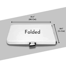 New Home Era 6ft Foldable Heavy Duty Plastic Table - Ideal for Indoor & Outdoor Events: Parties, Picnic, Camping, Weddings, Catering, and Garden Dining - Portable Fold-in-Half Utility Table (White)