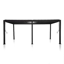 MIRADOR 111DA Louvered Pergola 10Ft x 20Ft Adjustable Roof Charcoal