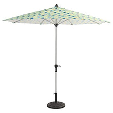 USZWBY 2.7m Garden Parasol with Crank,Umbrella Shades for Outdoors/Beach/Pool/Patio,Leaf Texture Pattern,Without Base