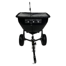 Brinly BS361BH-A Deluxe Tow Behind Broadcast Spreader with Extended Easy-Reach Handle and Weatherproof Cover, 175 lb.