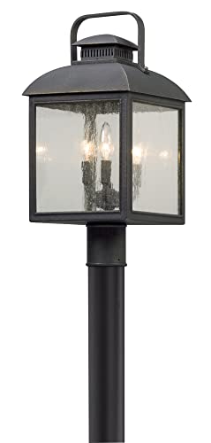 Troy Lighting P5085-VBZ Chamberlain Outdoor Post Light, 3-Light 180 Total Watts, Vintage Bronze