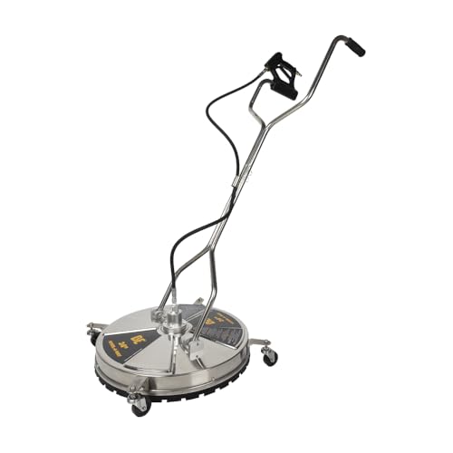 BE Power Equipment 24" Whirl-A-Way Stainless Steel Commercial Pressure Washer Surface Cleaner for Hot/Cold Water 85.403.010
