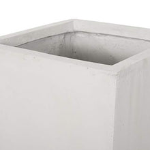 Christopher Knight Home Victor, White Outdoor Modern Large and Medium Cast Stone Planter Set