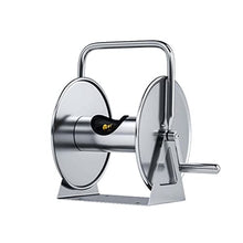FKTHYO Stainless Steel Hose Reel, Outdoor Heavy Duty Garden Hoses Holder Storage Durable for Gardening Watering Flowersyard Lawn Farm Patio (Without Water Pipe|a)