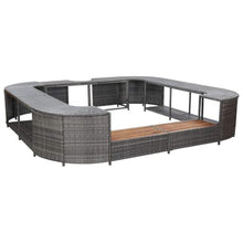 Zexlorith Spa Surround Wicker Hot Tub Enclosure/PE Rattan