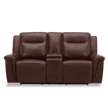 Liberty Furniture Avery Power Reclining Loveseat with Storage Console, Cupholders, USB Charging Ports - Cognac Leather