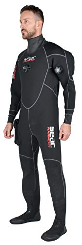 SEAC Men's Warmdry 4mm Neoprene Dry Suit Black