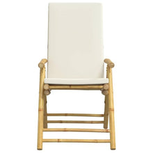 LASWWQMRF 4-Piece Bamboo Patio Reclining Chairs with Cushions
