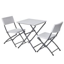 NRFJFOP Combination of Rattan Tables Chairs Outdoor Stalls Courtyard White Folding Coffee Table