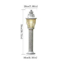 KADELONG Outdoor Waterproof Lawn Lights E27 1-Light Home Yard Lamps External Floor Mount Path Lights Modern Outside Garden Deck Porch Pathway Driveway Lighting Fixture H30.73in,Chandelier Lighting