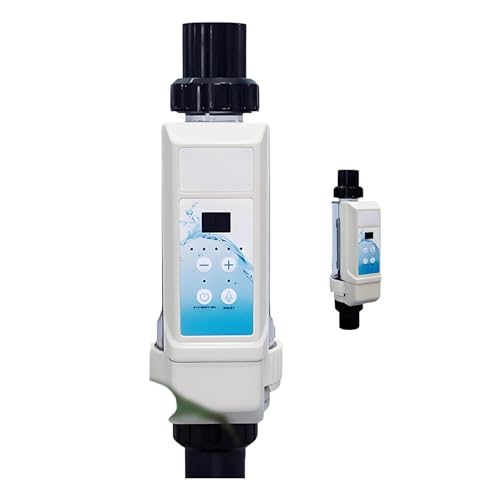 WTRYRN Electrolysis Salt Chlorinator Device,Pool Chlorine Generator Chlorinatorwith Salinity Display, Complete Functions,for Inground Pools- Built 8g/h