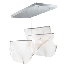 ET2 Rinkle Collection Three-Light Dimmable LED Ceiling Pendant Silver