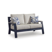 Signature Design by Ashley Outdoor Patio Loveseat with Cushion, Blue