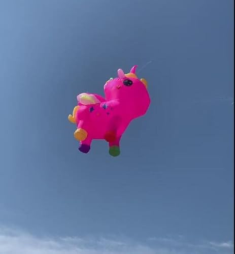 TiffyDance 196in 3D Soft Inflatable Horse Kite for Adults White