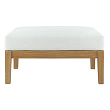 Ergode Bayport Teak Outdoor Ottoman | Durable Solid Wood | Comfortable Seating | Weather Resistant | Relaxation in Any Outdoor Space