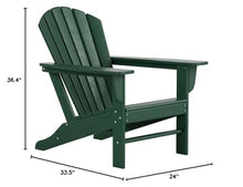 Afuera Living Portside Classic Outdoor Adirondack Chair Set of 4 Green
