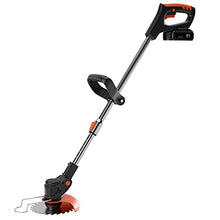 AMYYTL Electric Lawn Mower 1800W Portable Battery Electric Rotary Lawn Mower Lightweight and ding Pruning Tools 6000mA Battery Adjustable Head Telescopic Handle 2 Batteries u