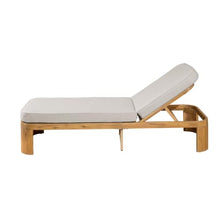 Christopher Knight Home Tidi Acacia Wood Chaise Lounge Chair Outdoor Set of 2, Poolside Sun Lounger Recliner, Patio Outdoor Chaise Lounge with Cushions, Adjustable Single Lounge Sofa, Teak+Beige