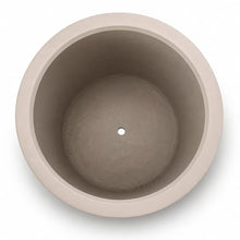 Set of 4 Round Cylinder Polystone Indoor/Outdoor Planters, Sand