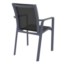 Compamia Pacific Sling Arm Chair - Dark Gray Frame Black Sling (Set of 2)