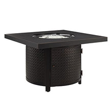 Fire Sense Clayton Propane Gas Fire Pit Table, 55,000 BTU, Hammered Bronze