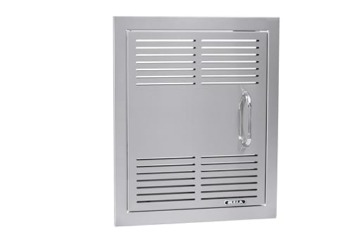 Bull Outdoor Products Premium Components for Outdoor Kitchen BBQ Island Dual Lined Vented Vertical Door with Reveal
