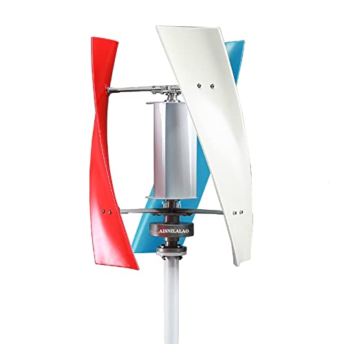 AISINILALAO 3000W Vertical Permanent Maglev Wind Turbine Generator,12V-220V MPPT Controller Free Energy High Efficiency (48V with Controller, White),12v
