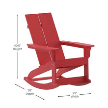 Flash Furniture Adirondack Rocking Chair, 2-Pack, Red