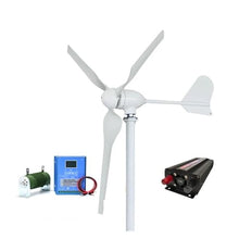 JCKJEDAT Wind Turbine Generator Kit 3000W Low Noise Horizontal Turbine 12V/24V/48V Wind Power Generator for Hybrid Solar Wind System Industrial Energy(Off Grid System,12V)