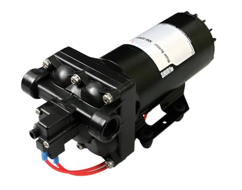PENTAIR SHURFLO 5059-1310-D012 12VDC Automatic Demand Diaphragm Pump, 5.3 GPM, 90 PSI, 1/2" NPTF Port, Self Priming 8', Chemical Resistant Water Pump - Spraying, Transfer, Industrial Use, Retail Box
