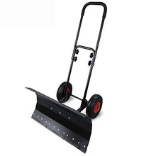 Wheeled Snow Pusher Shovel Multifunctional Snow Shovel Working Width 74CM / 100CM Height 42CM Handle Height Adjustable Suitable for Driveway Sidewalk Slope Terrace