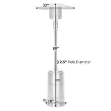 Fire Sense 63717 Performance Series Patio Heater With Wheels 46,000 BTU Output Electronic Ignition System Portable Outdoor Propane Heater For Residential - Espresso