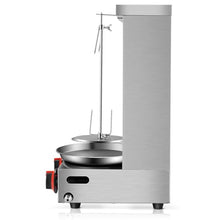 JYXYXSCP Electric Rotating Vertical Rotisserie Grill,Rotating Doner Kebab Grill Machine,w/2 Burners,Gas Fuel Rotisserie Equipment,for Restaurant (Silver)