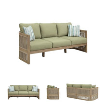 Signature Design by Ashley Eucalyptus Outdoor Sofa, 3-Seater Patio Couch