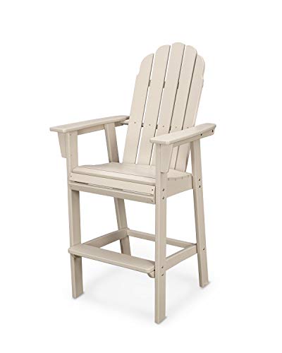 POLYWOOD® Vineyard Curveback Adirondack Bar Chair in Sand
