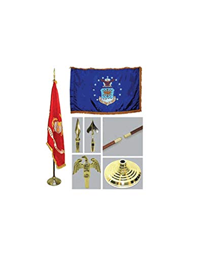 Flag Connections Air Force 4ft x 6ft Flag, Telescoping Flagpole, Base, and Tassel