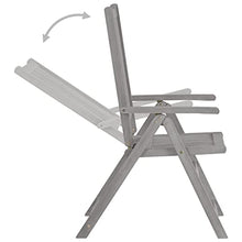 hliofuir 2-Piece Reclining Patio Chairs with Cushions Acacia Wood