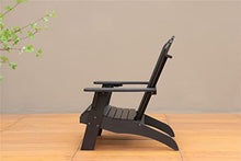 Folding Adirondack Chairs Patio Chairs Lawn Chair Outdoor Chairs with Cup Holder Weather Resistant for Patio Deck Garden, Backyard Deck, Fire Pit & Lawn Furniture Porch and Seating (Black) (Black)