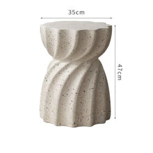 WGTYOA A Few Homestay Small Round Table Bedside Tea Wabi-sabi Feng Cream Wind Cafe