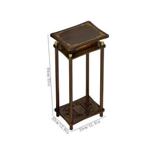 LUYOUBOZHU Vase Stand Walnut Colour Wood Bonsai Rack, Indoor Outdoor Home Decoration Plant Shelf