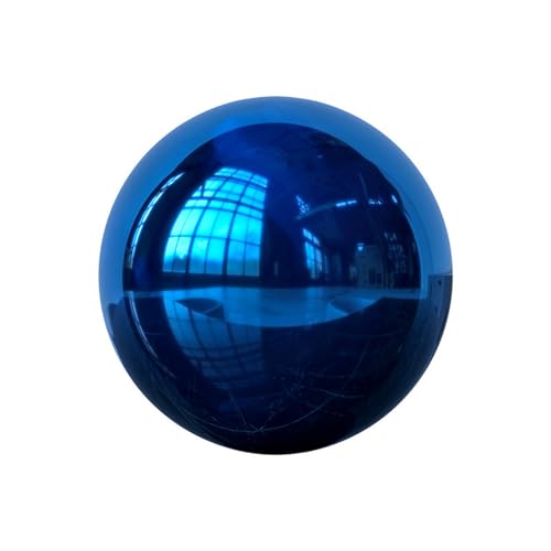 YDJIANCAI 1 Pcs Garden Sphere Mirror Gazing Ball, Stainless Steel Polished Reflective Smooth Hollow Globe Ball, Shiny Decorations Addition to Garden Patio Yard Home, Blue(Size:20.47 in/52 cm)