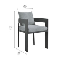 Modway Tahoe Aluminum 9-Piece Patio Dining Set in Gray Gray