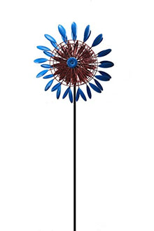 Garden Wind Spinner Outdoor Wind Spinner for Yard Garden Art LED Lighting Solar Powered Kinetic Spinner Yard Large Ornament for Outside Decoration