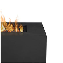 Lakeview Elysian 36-Inch Square Propane Fire Table w/NG Conversion Kit - Black - SCC9812LPBLK