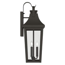 Kichler 30 Inch Cleary 3 Light Outdoor Modern Traditional Wall Light, with Clear Glass in Olde Bronze, Waterproof Aluminum, (30" H x 10.5" W), 59196OZ